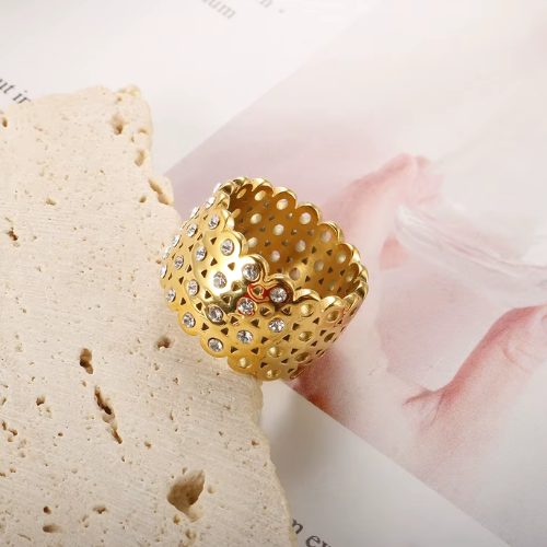 Anel Largo com Zircônia