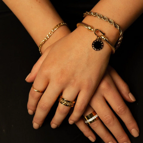 Anel Coliseu Banhado a Ouro 18K