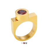 Anel 3 Pedras de Zircônia