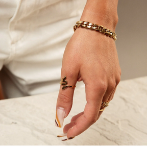 Anel Cobra Banhado a Ouro 18k