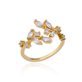 Anel de Lótus Ajustável Prata