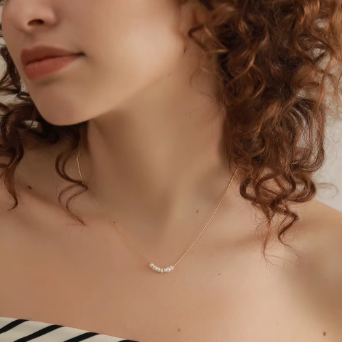 Colar com Pérolas Naturais de Água Doce