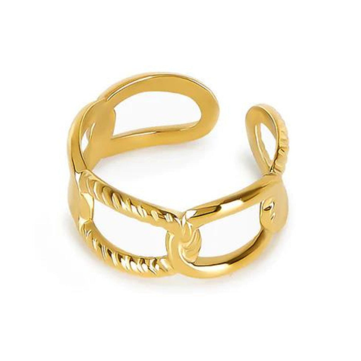 Anel Helena Ajustável Banhado em Ouro 18k