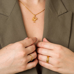 Anel Irregular Ajustável Banhado a Ouro 18K