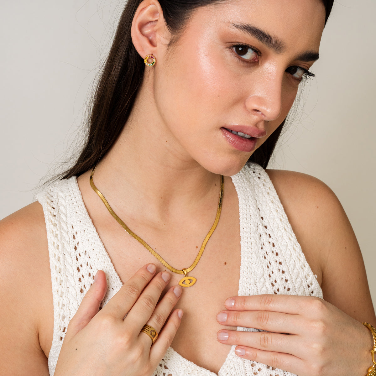 Brinco Pedras Colorida de Zircônia Banhado a Ouro 18K