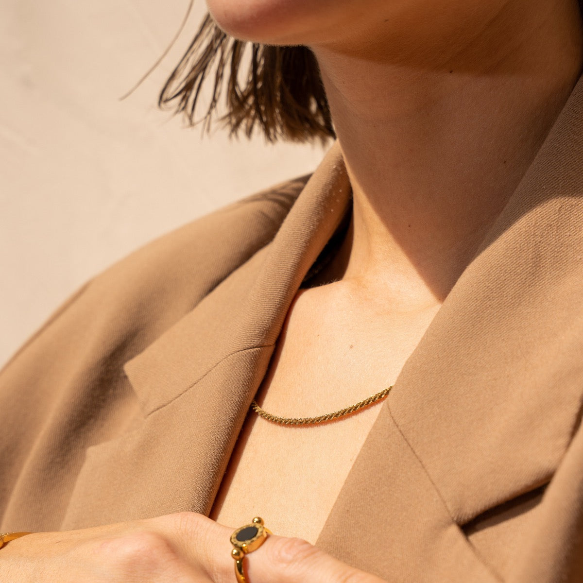 Colar Champanhe Banhado a Ouro 18K