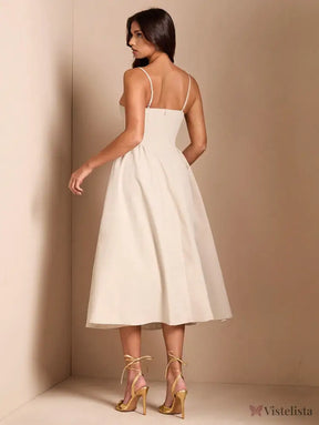 Vestido Midi Tomara Que Caia Com Saia Evasê