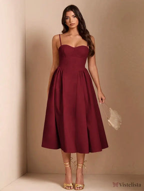 Vestido Midi Tomara Que Caia Com Saia Evasê