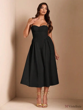 Vestido Midi Tomara Que Caia Com Saia Evasê