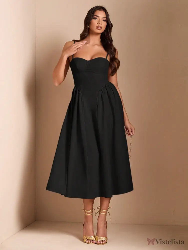 Vestido Midi Tomara Que Caia Com Saia Evasê