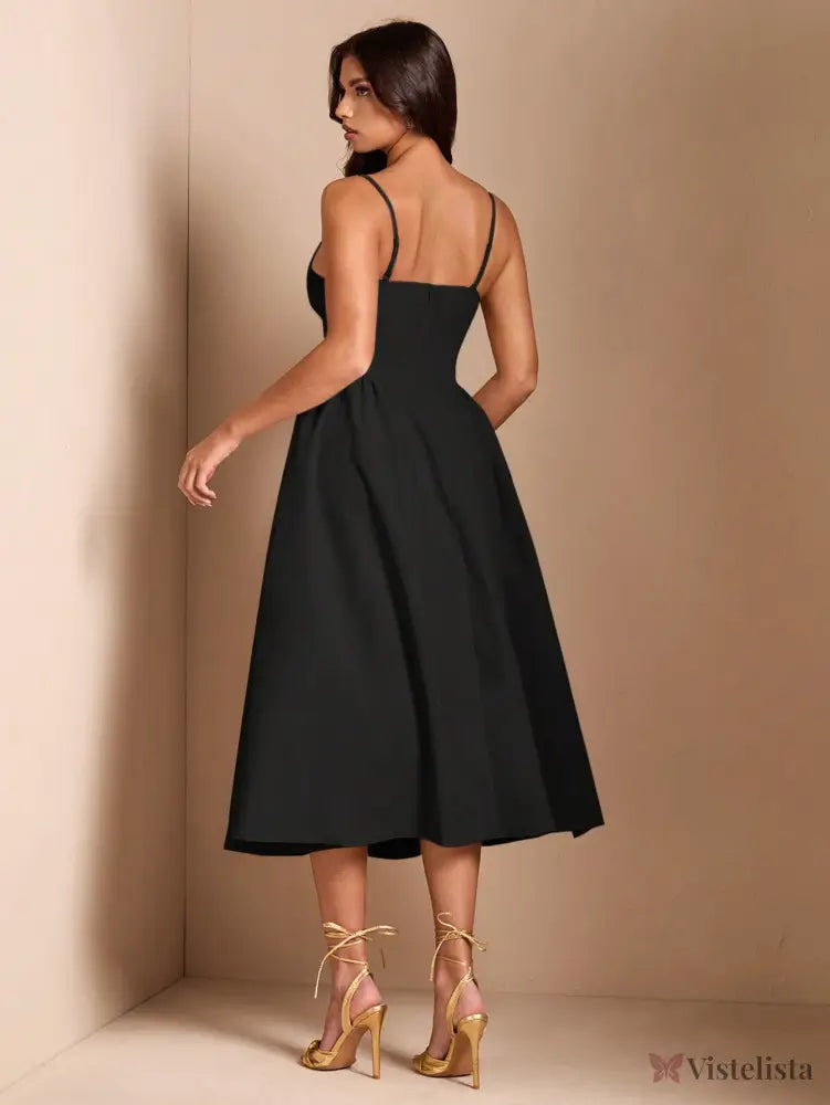 Vestido Midi Tomara Que Caia Com Saia Evasê