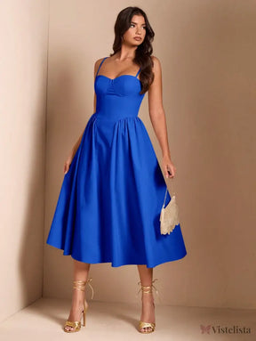 Vestido Midi Tomara Que Caia Com Saia Evasê